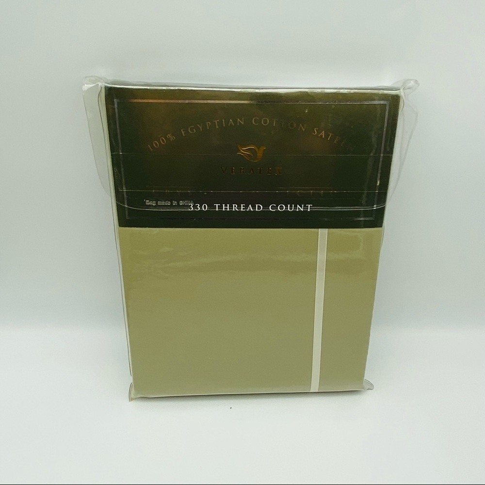 Veratex Crystal Collection Solid Green Twin Sheet Set 330 Thread Count RARE - Picture 12 of 12